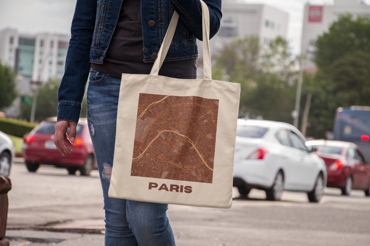 PARIS Cotton Canvas Tote